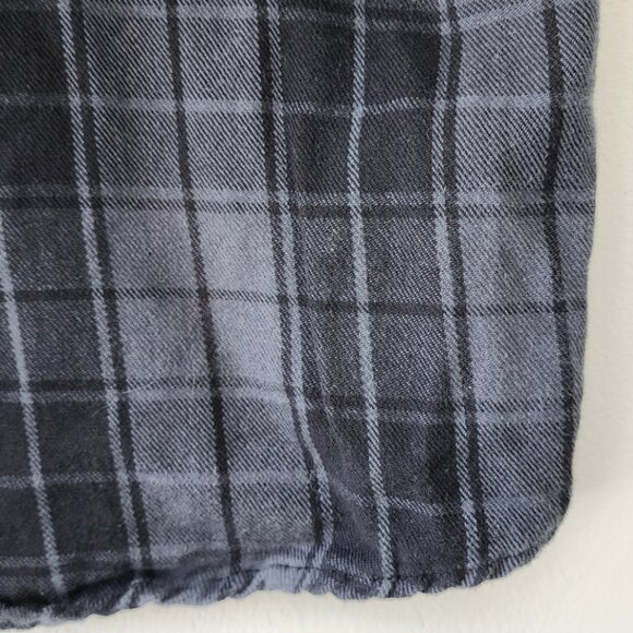 Tobacco Motorwear Co Shirt | Men's Large | Black Gray Plaid Button Down Flannel - Picture 3 of 7